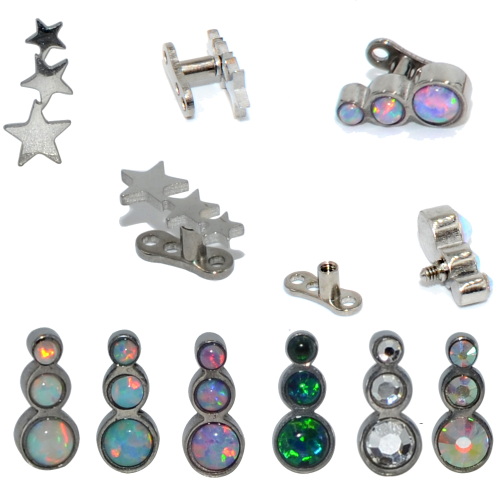 Body Jewelry Dermal - 1PC Steel/Titanium Base Micro Dermal Anchor