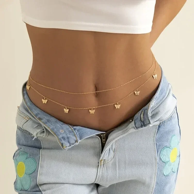 Body Jewelry Outfit - New Charm Sexy Double Layer Butterfly