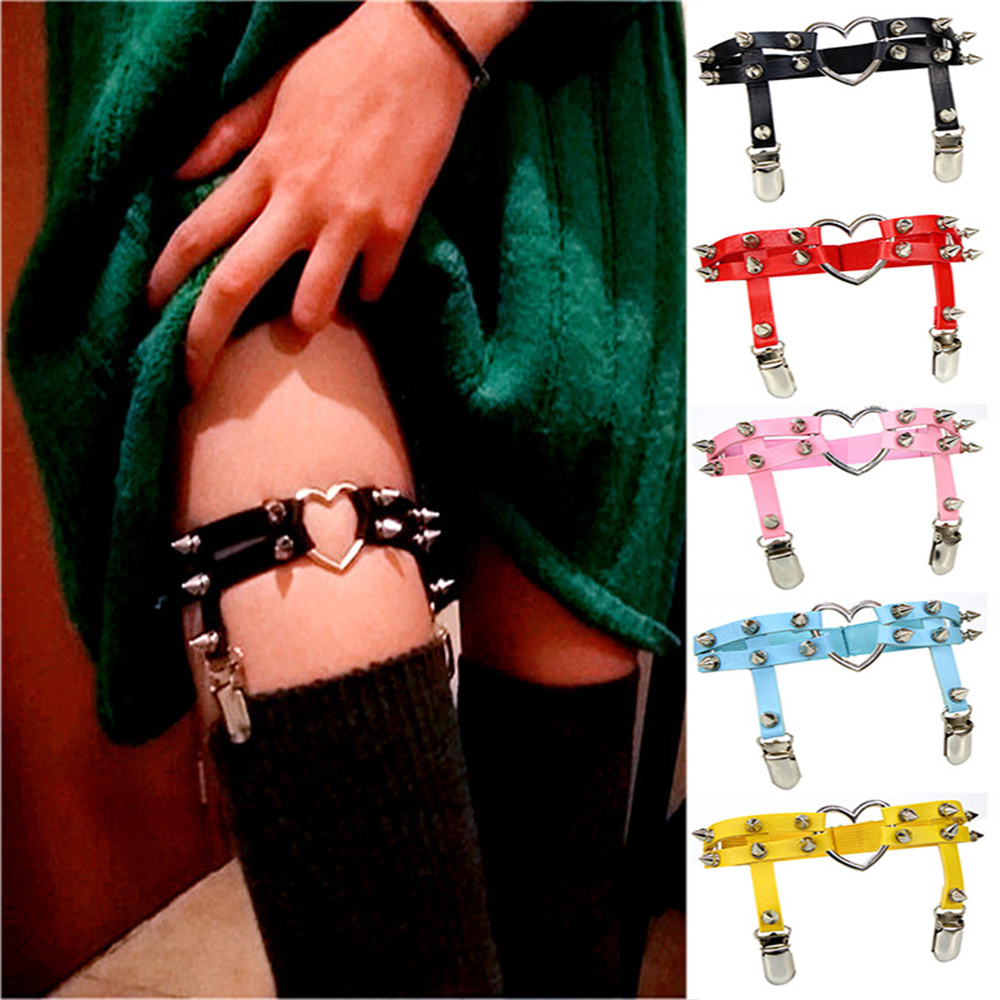 Body Jewelry Outfit - 1Pcs Women Punk Goth Heart PU