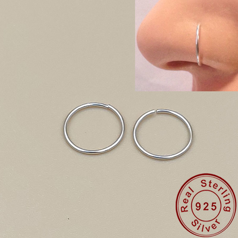 Body Jewelry Lip Ring - 925 silver nose ring lip ring