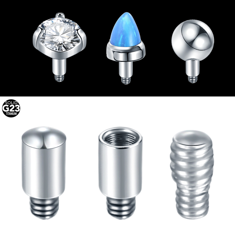 1PC Titanium Micro Dermal Anch - Body Jewelry Dermal ulasan dan harga