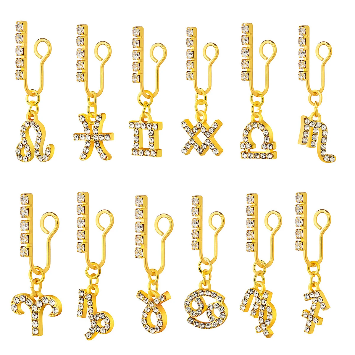 2 Pack Ear Clips Metal Zircon  - Body Jewelry Cartilage Earrings ulasan dan harga
