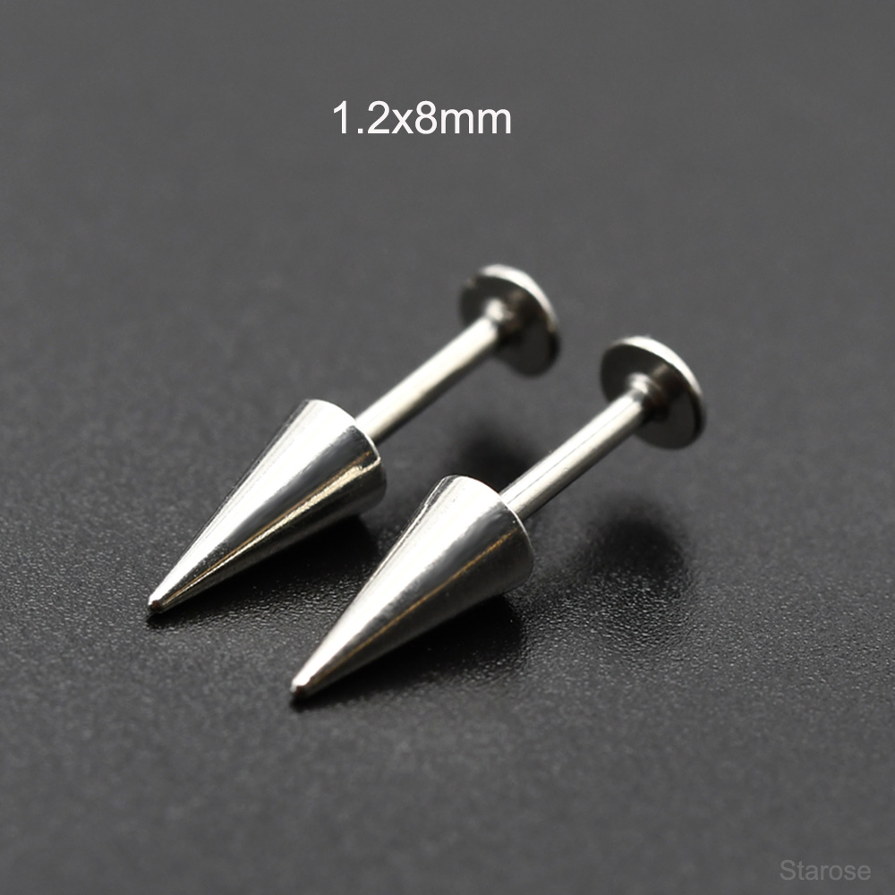 Starose 2Pcs Gothic Cone Stain - Body Jewelry Vertical Labret ulasan dan harga