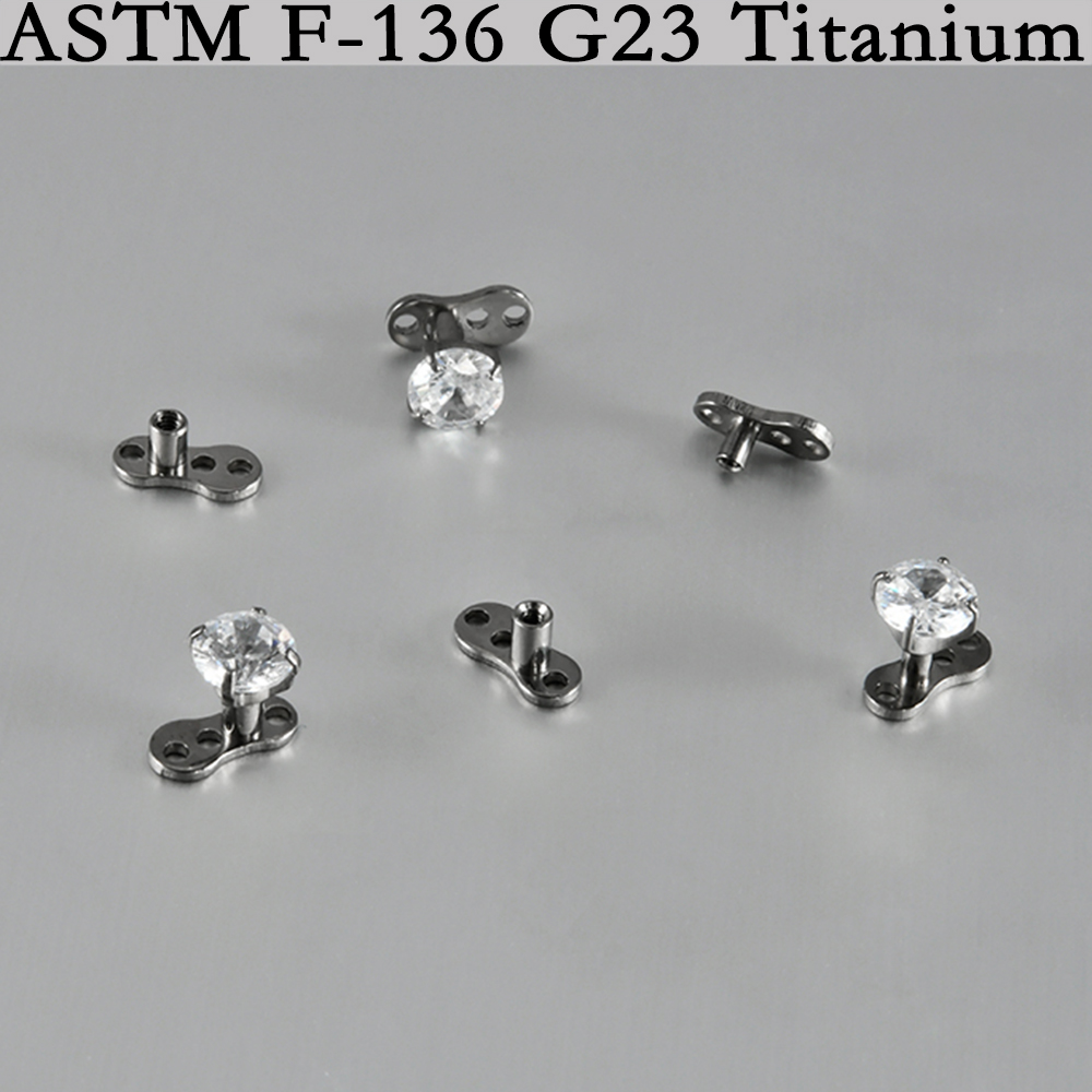 5/1PCS G23 Titanium Surface Pi - Body Jewelry Dermal ulasan dan harga