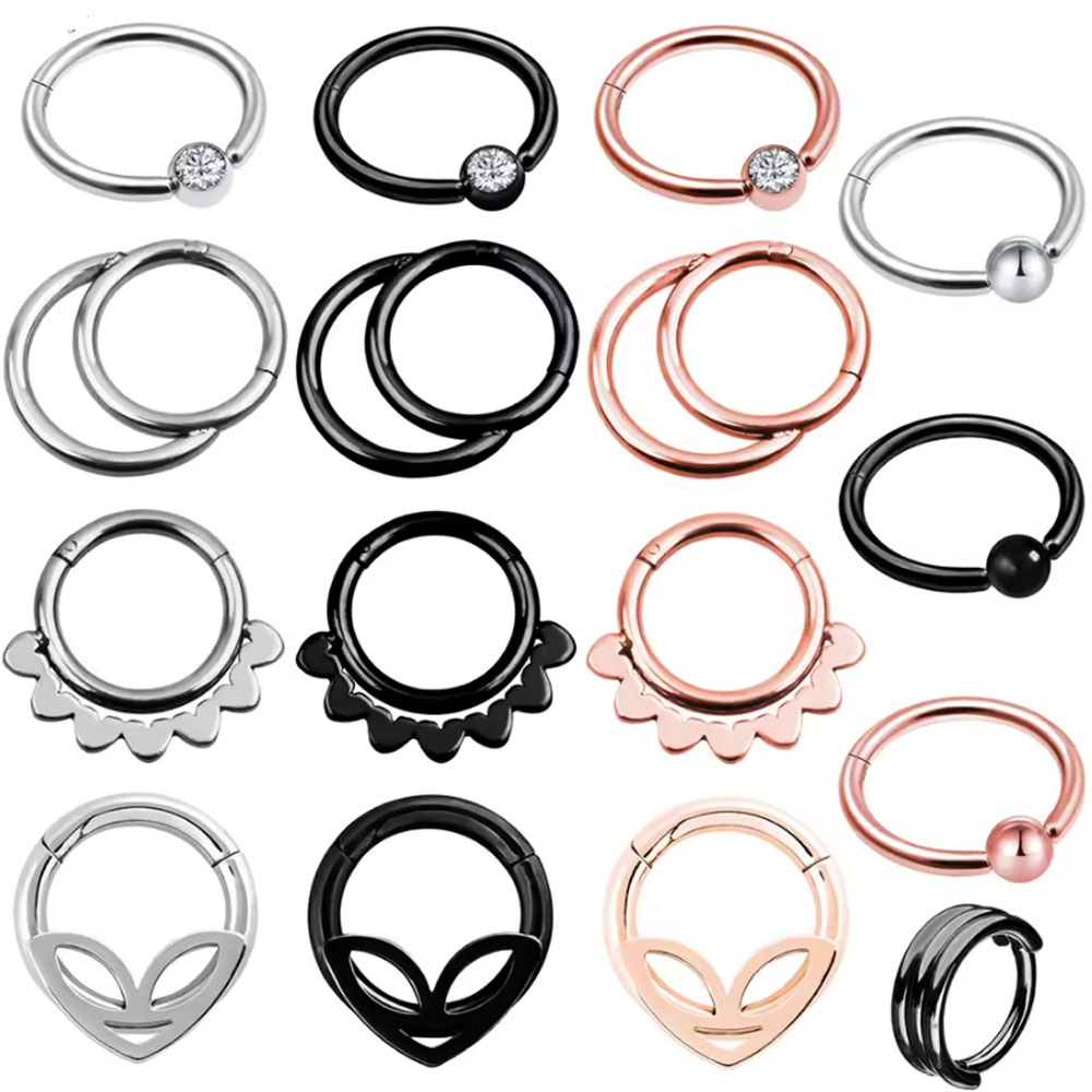 1PC Punk Styles Nose Ring Clic - Body Jewelry Cartilage Earrings ulasan dan harga