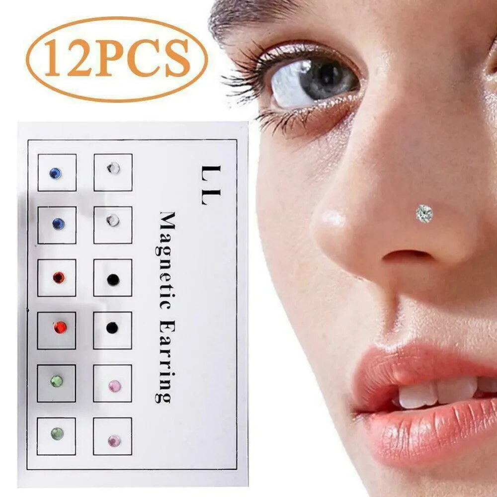 12PCS/Card Fake Cheater Non Pi - Body Jewelry Lip Ring ulasan dan harga