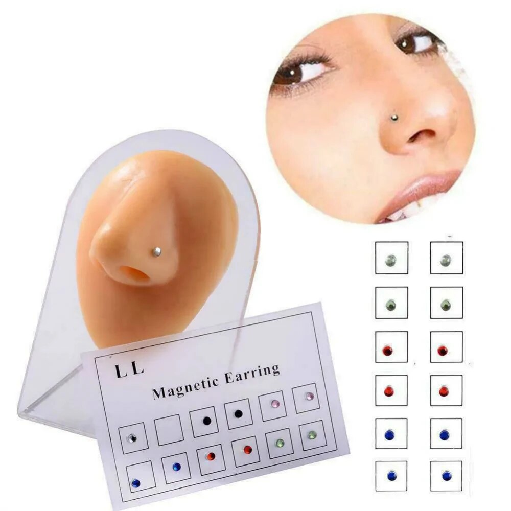 12PCS/Card Fake Cheater Non Pi - Body Jewelry Lip Ring ulasan dan harga