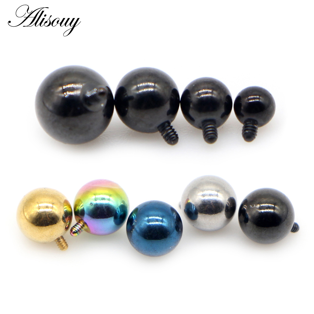 Alisouy 2PCS 3/4/5/6mm 16G Sta - Body Jewelry Dermal ulasan dan harga