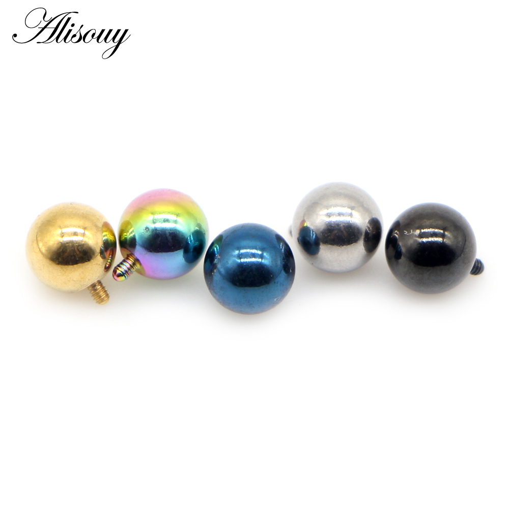 Alisouy 2PCS 3/4/5/6mm 16G Sta - Body Jewelry Dermal ulasan dan harga