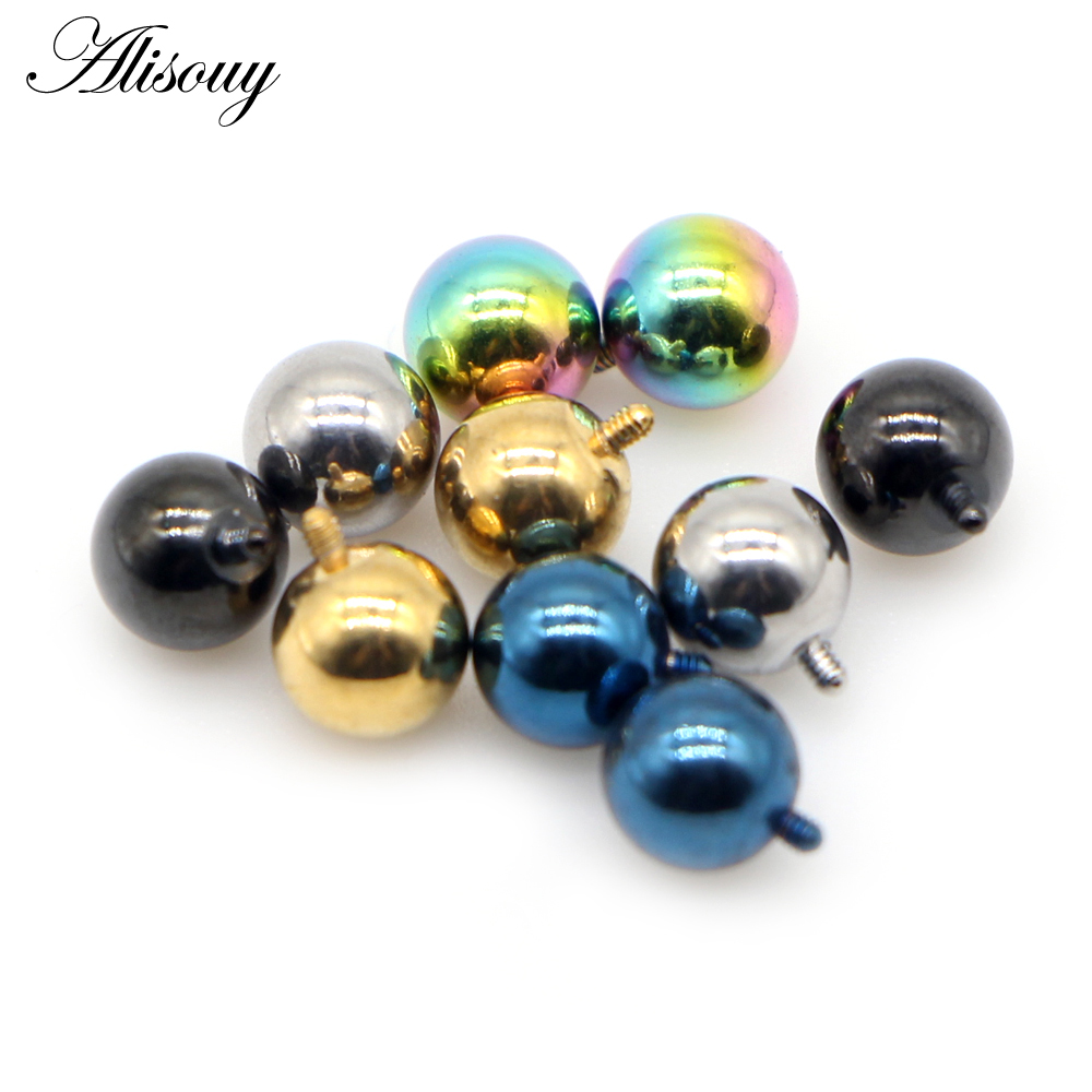 Alisouy 2PCS 3/4/5/6mm 16G Sta - Body Jewelry Dermal ulasan dan harga
