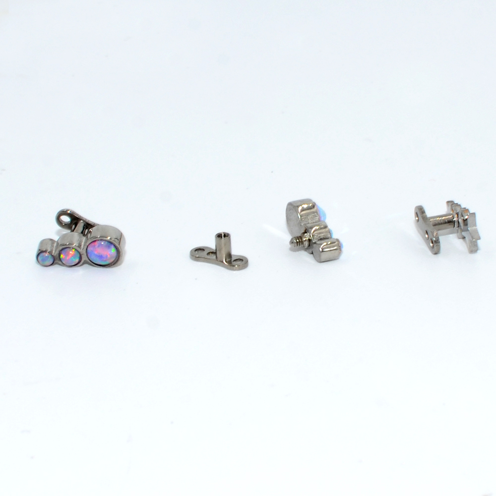 1PC Steel/Titanium Base Micro  - Body Jewelry Dermal ulasan dan harga