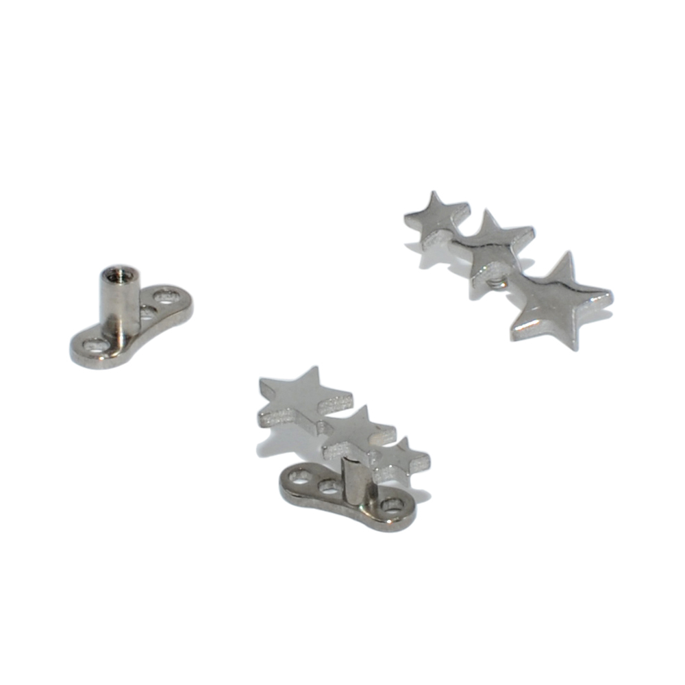 1PC Steel/Titanium Base Micro  - Body Jewelry Dermal ulasan dan harga