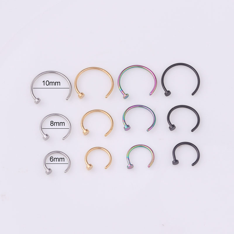 6pcs/lot Punk Jewelry Fake Nos - Body Jewelry Lip Ring ulasan dan harga