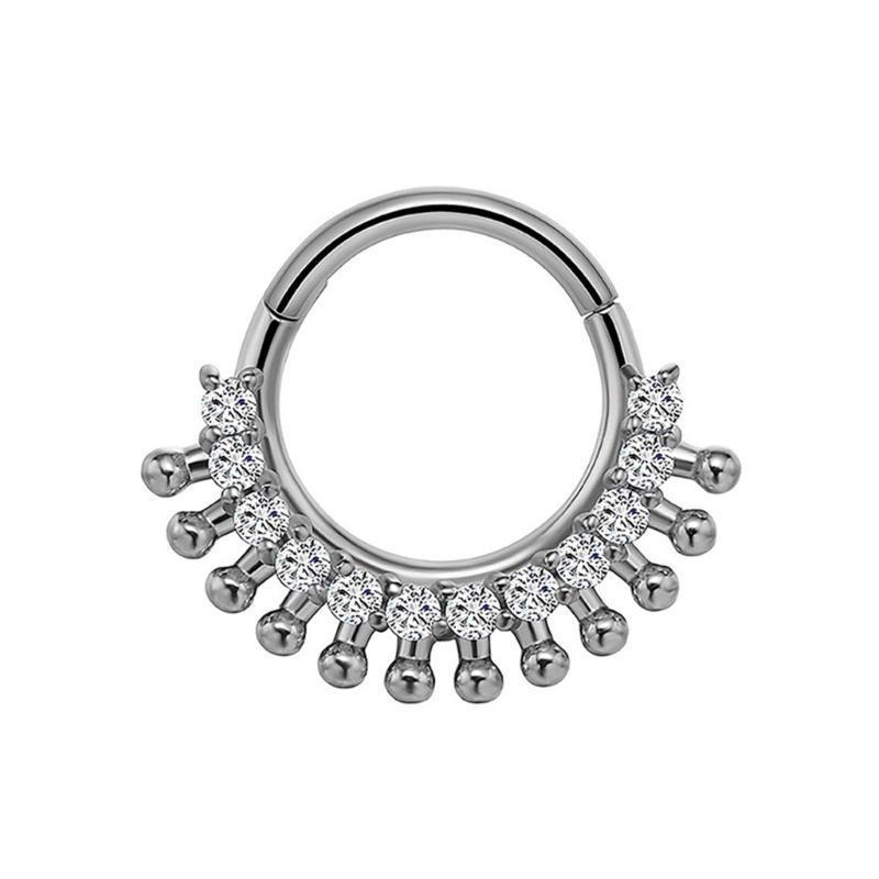 31BB Stylish Crystal Septum Ri - Body Jewelry Cartilage Earrings ulasan dan harga