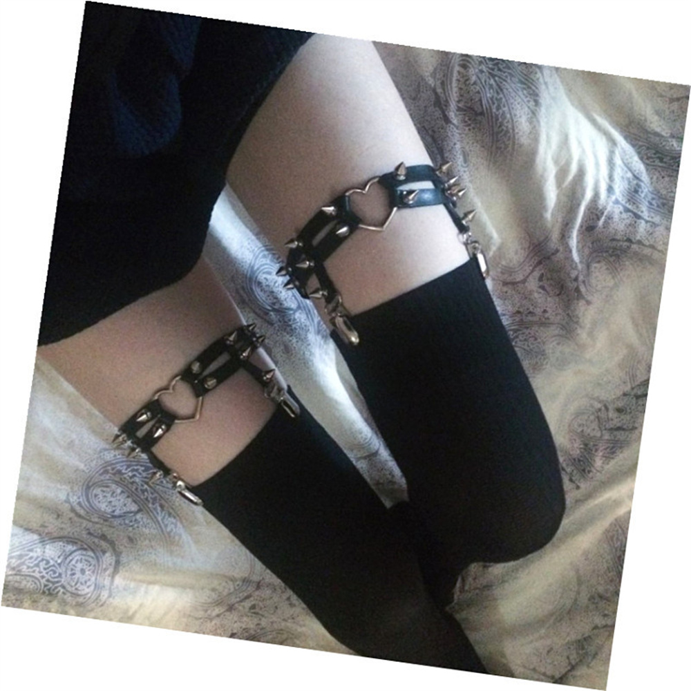 1Pcs Women Punk Goth Heart PU  - Body Jewelry Outfit ulasan dan harga