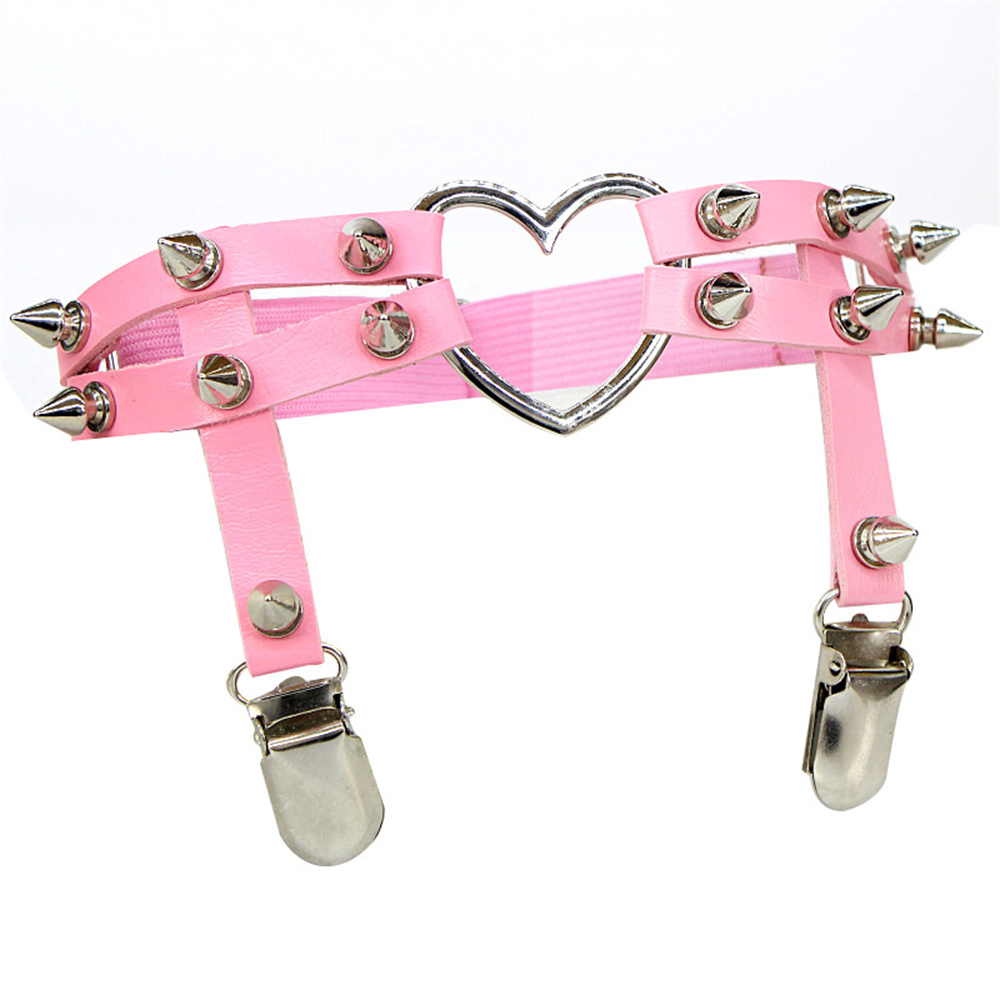 1Pcs Women Punk Goth Heart PU  - Body Jewelry Outfit ulasan dan harga