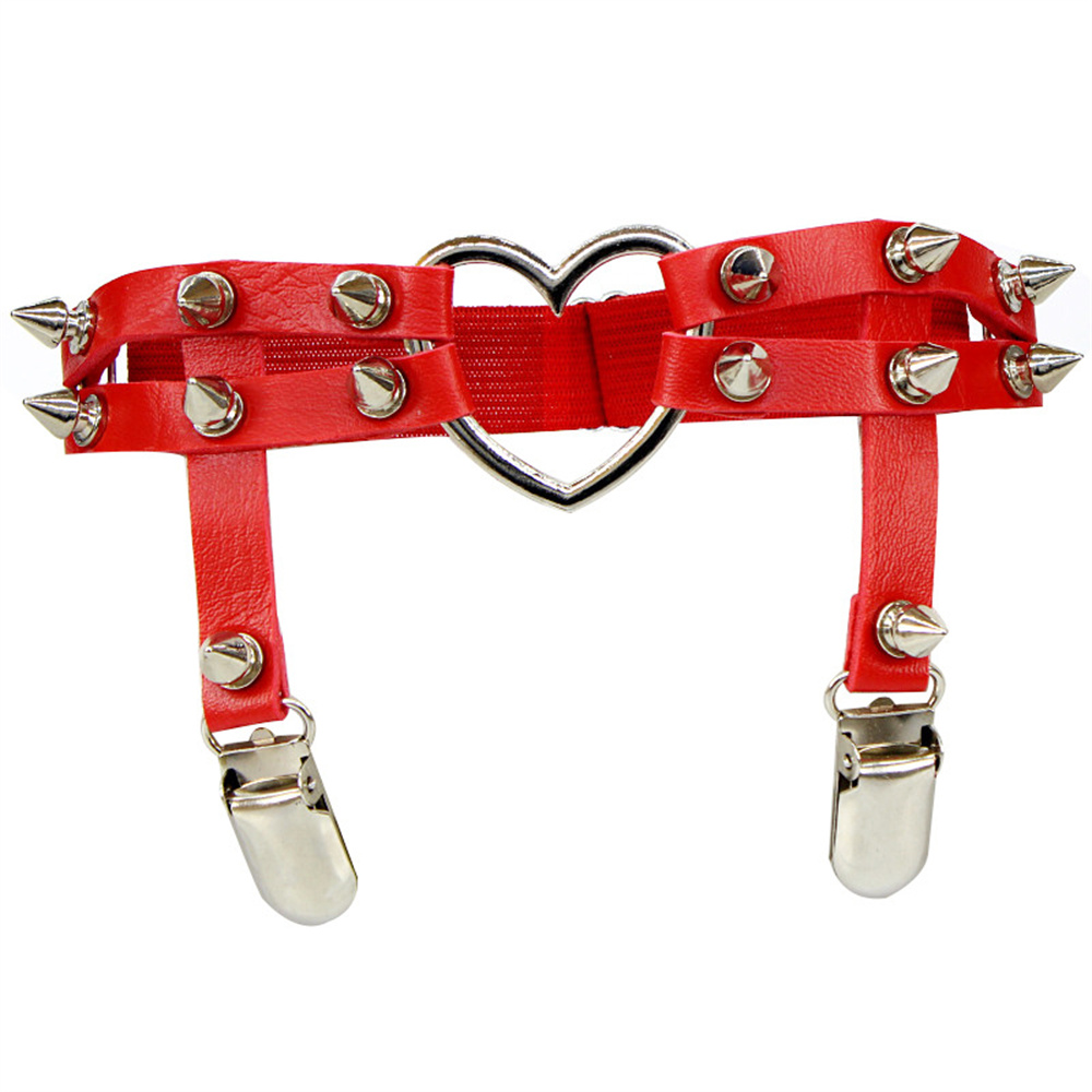 1Pcs Women Punk Goth Heart PU  - Body Jewelry Outfit ulasan dan harga