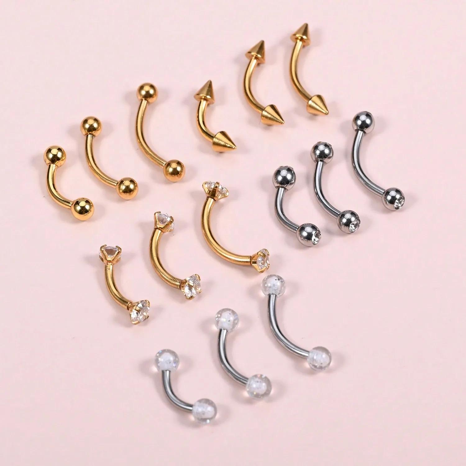 15Pcs 16g Rook Piercing Jewelr - Body Jewelry Vertical Labret ulasan dan harga