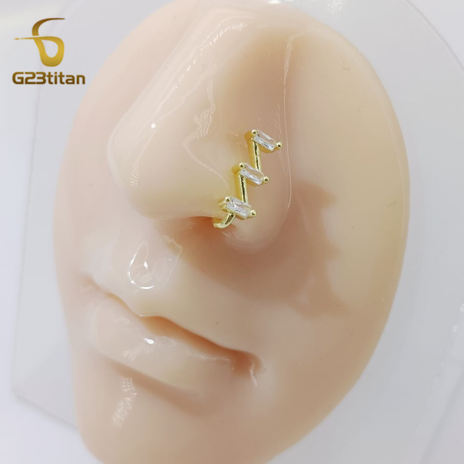 1pc Fake Nose Piercing Ring Wo - Body Jewelry Cartilage Earrings ulasan dan harga