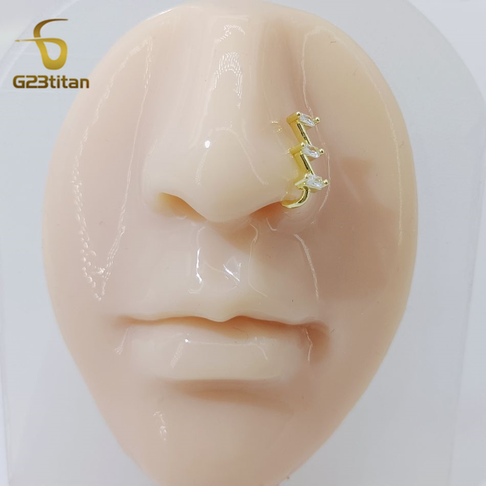 1pc Fake Nose Piercing Ring Wo - Body Jewelry Cartilage Earrings ulasan dan harga