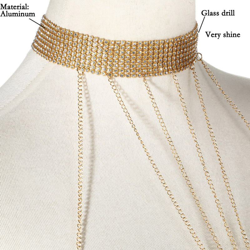 Gold Color Body Chain Women  R - Body Jewelry Outfit ulasan dan harga