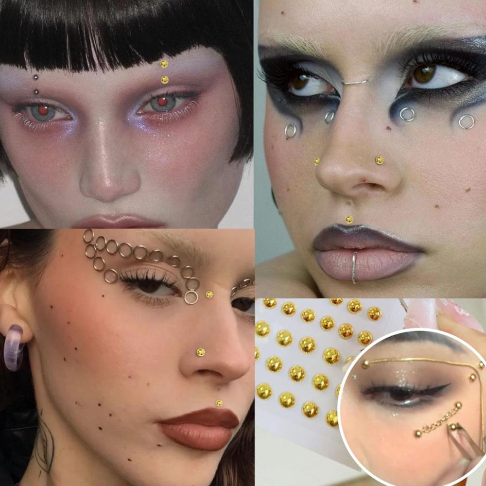 661Pcs Set Face Fake Piercings - Body Jewelry Lip Ring ulasan dan harga
