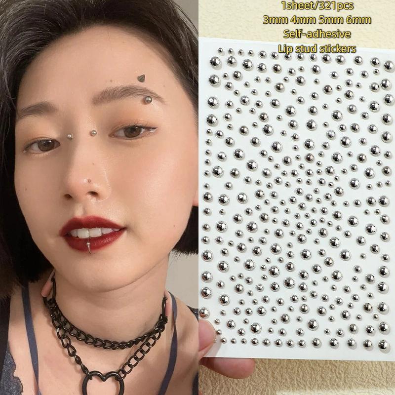321pcs Non Piercing Lip Studs  - Body Jewelry Lip Ring ulasan dan harga