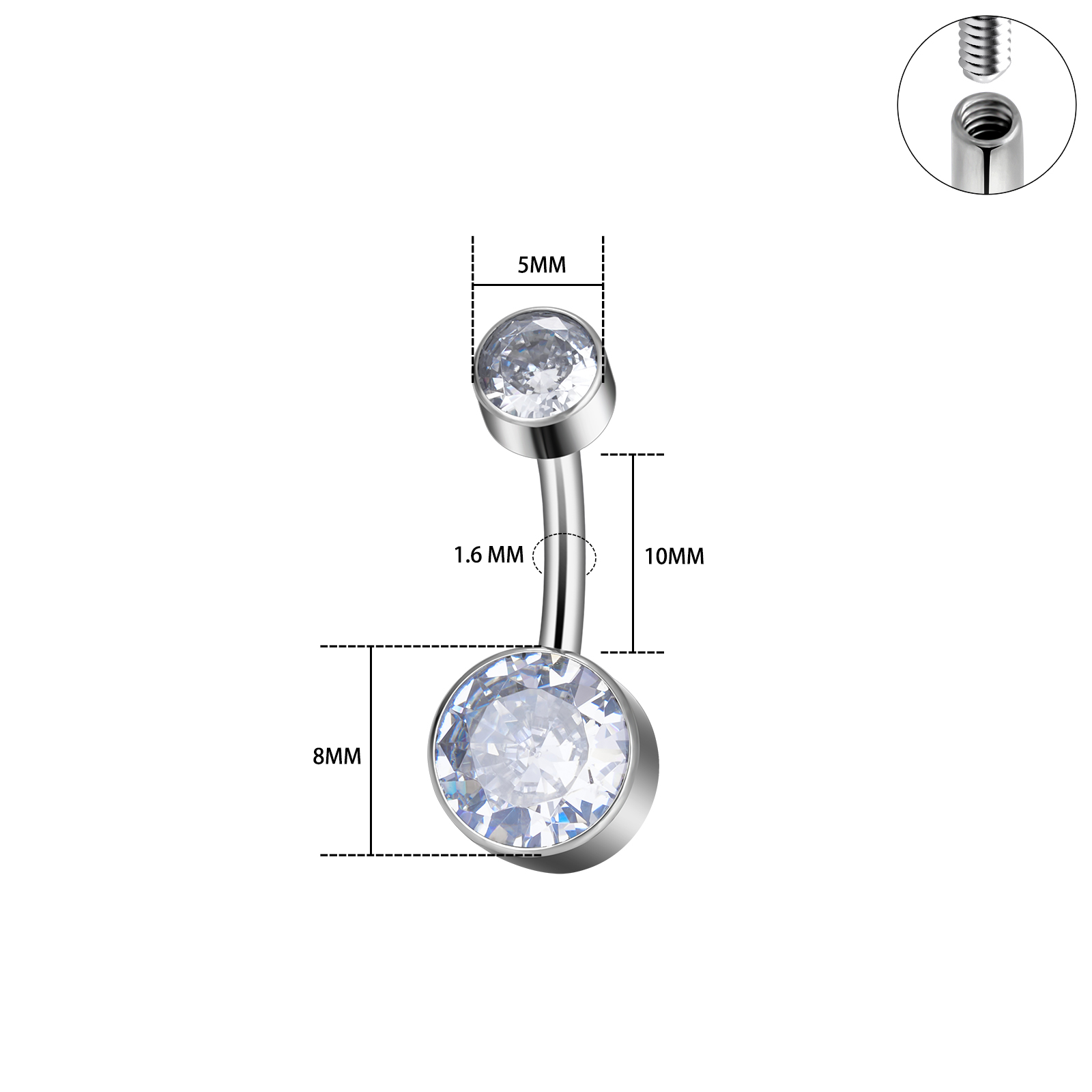 Implant Grade G23 Titanium 14G - Body Jewelry Implant Grade Titanium ulasan dan harga