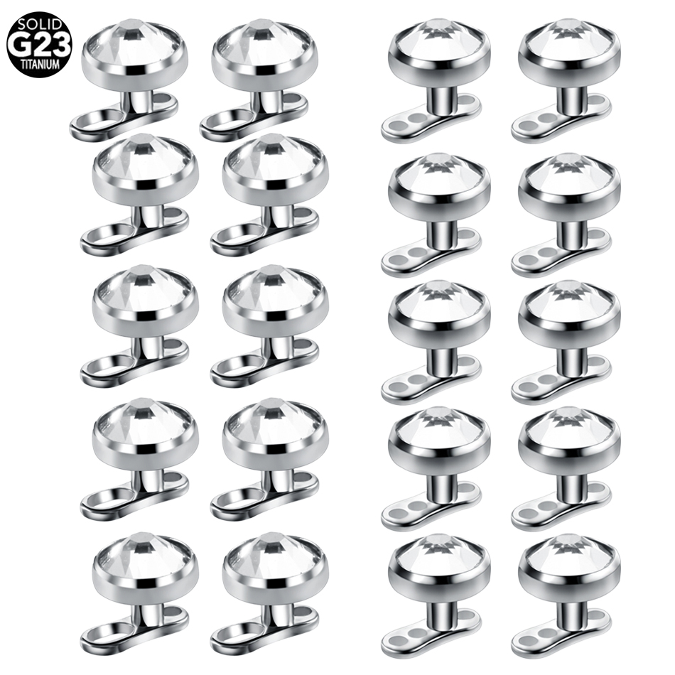 10pcs/lot Titanium Micro Derma - Body Jewelry Dermal ulasan dan harga