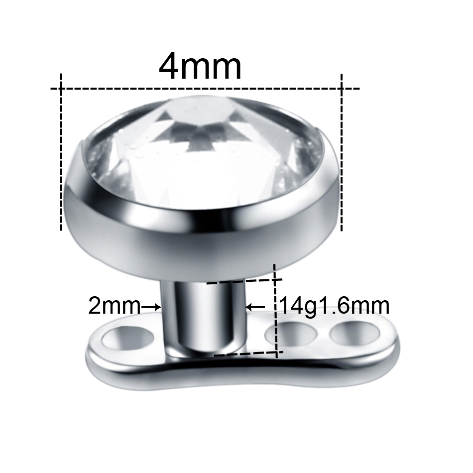 10pcs/lot Titanium Micro Derma - Body Jewelry Dermal ulasan dan harga
