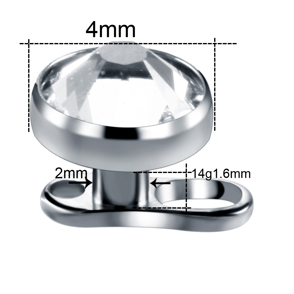 10pcs/lot Titanium Micro Derma - Body Jewelry Dermal ulasan dan harga