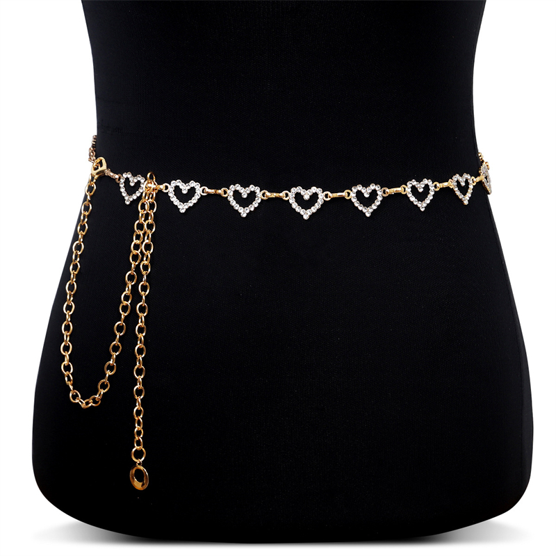 Fashion Rhinestone Heart Waist - Body Jewelry Helix ulasan dan harga