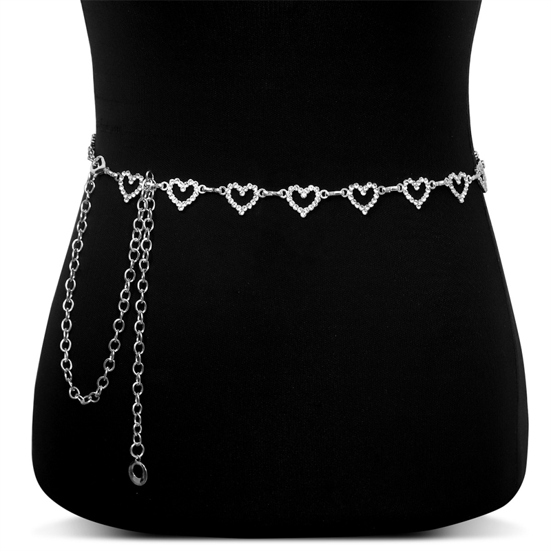 Fashion Rhinestone Heart Waist - Body Jewelry Helix ulasan dan harga