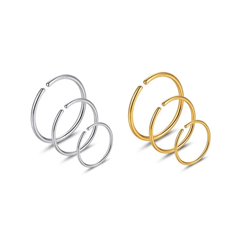 6pcs/lot Hypoallergenic Nose R - Body Jewelry Cartilage Earrings ulasan dan harga