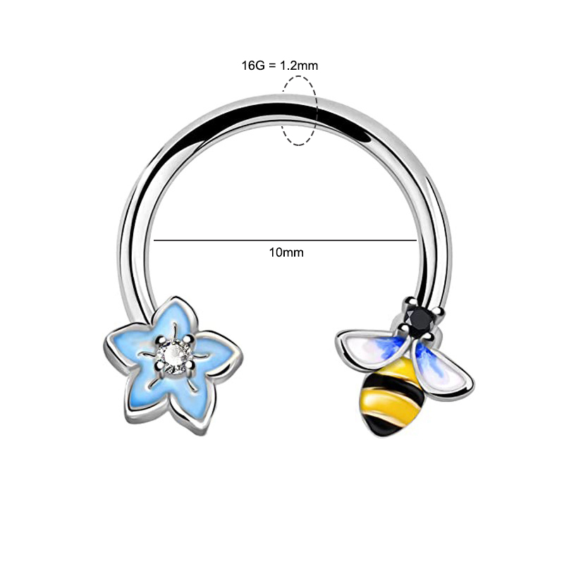 16G Septum Ring Daith Piercing - Body Jewelry Cartilage Earrings ulasan dan harga