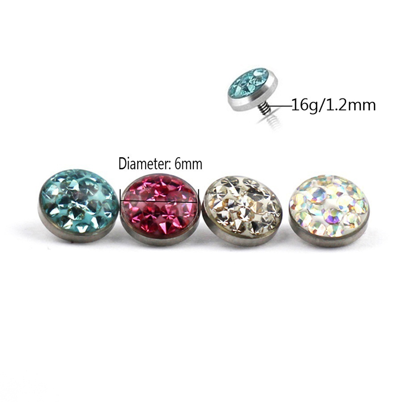1PC Dermal Anchor Top Piercing - Body Jewelry Dermal ulasan dan harga