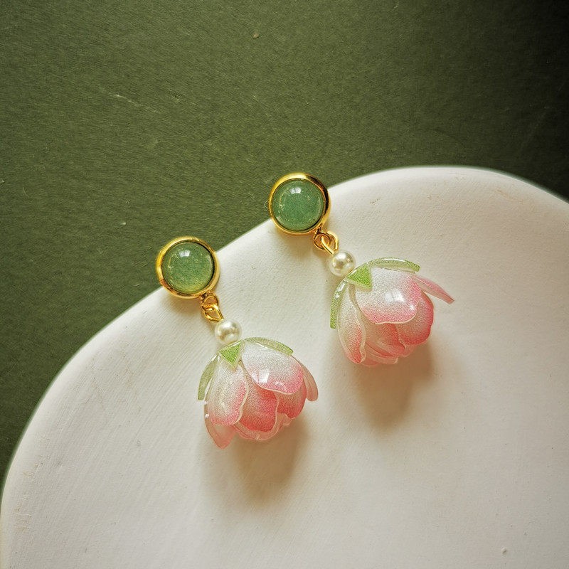 Unique Lotus Flower Drop Earri - Body Jewelry Wholesale ulasan dan harga
