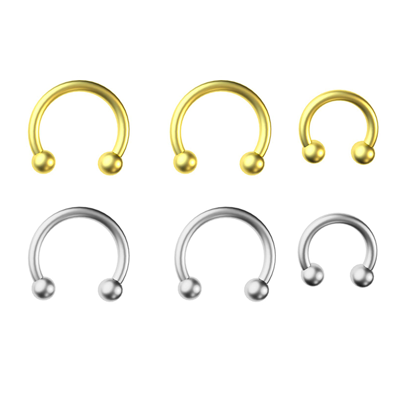 5pcs/lot Stainless Steel 18G H - Body Jewelry Lip Ring ulasan dan harga