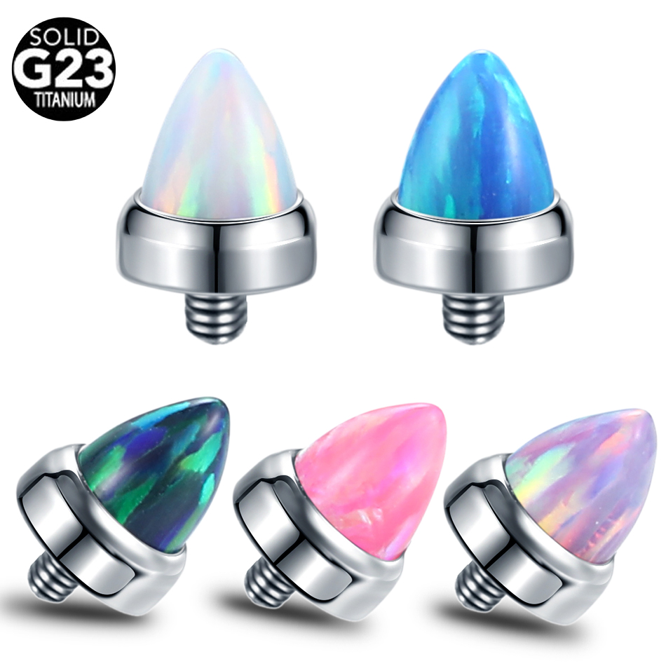 1PC Titanium Claw Set Opal Bul - Body Jewelry Dermal ulasan dan harga