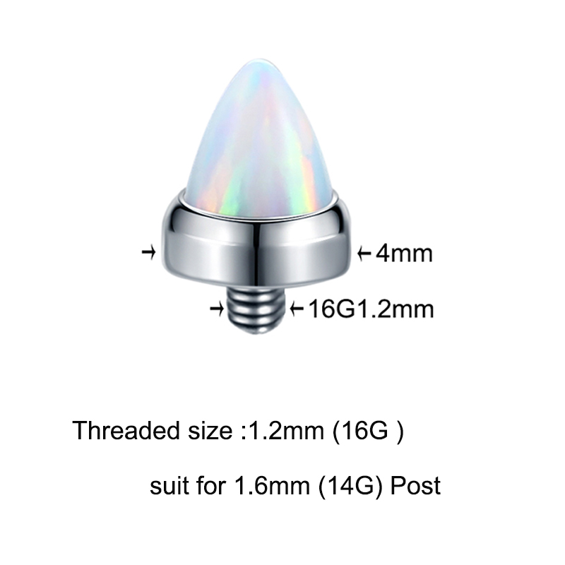 1PC Titanium Claw Set Opal Bul - Body Jewelry Dermal ulasan dan harga