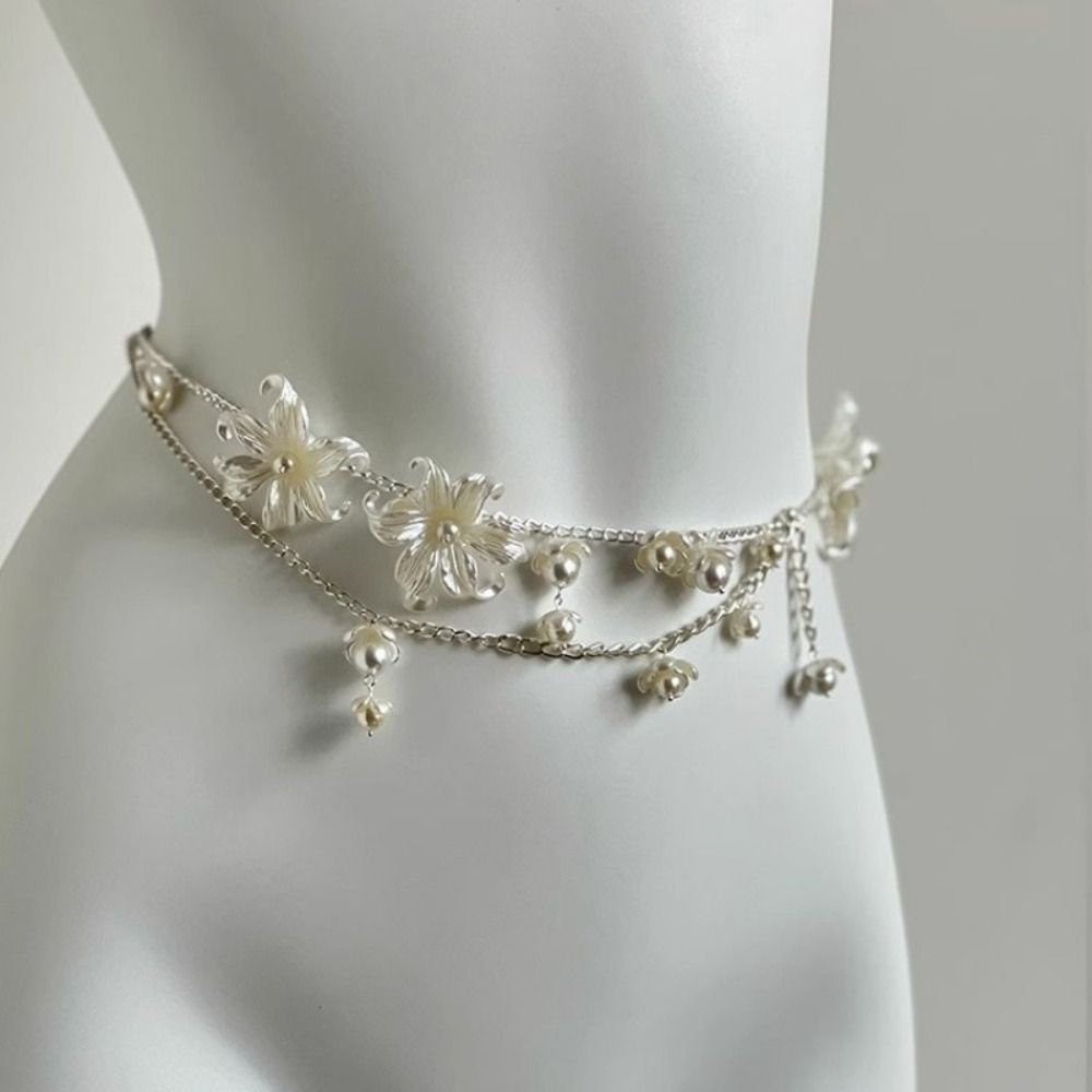 Fashion Elegant Pearl Waist Ch - Body Jewelry Outfit ulasan dan harga