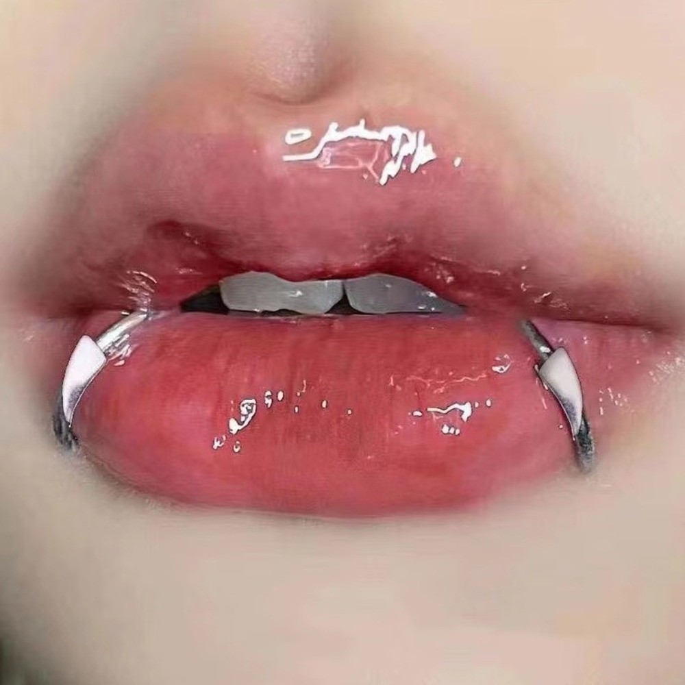 2PCS/Set Exaggerated Fake Lip  - Body Jewelry Lip Ring ulasan dan harga