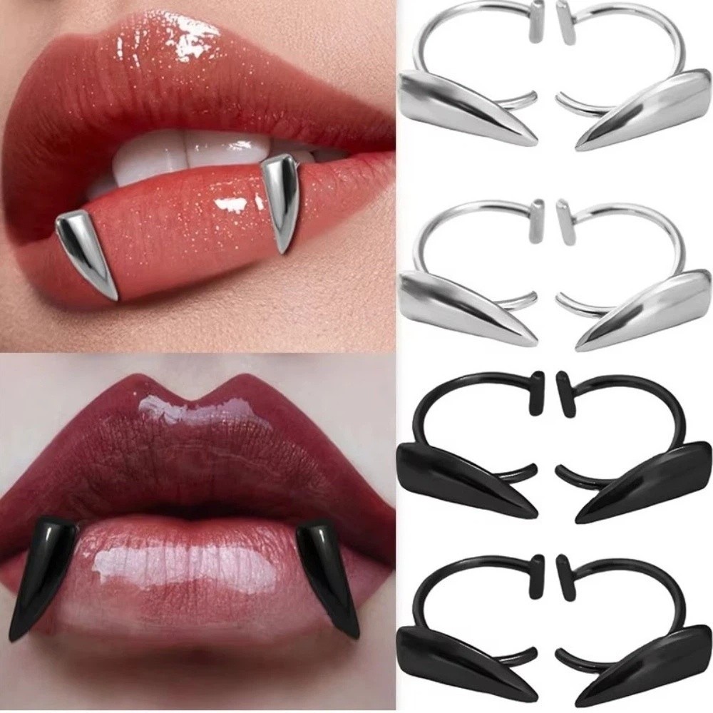 2PCS/Set Exaggerated Fake Lip  - Body Jewelry Lip Ring ulasan dan harga